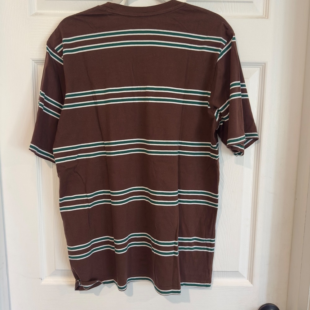 Levis Mens Relaxed Fit Striped T-Shirt Brown Green White A3385-0016 New - Picture 9 of 9